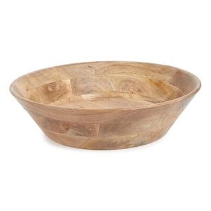 NWOT large wooden shallow bowl